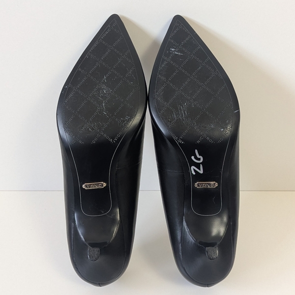 Vionic Black Leather Pointed Toe Heels Women's 9.5 - Picture 7 of 11